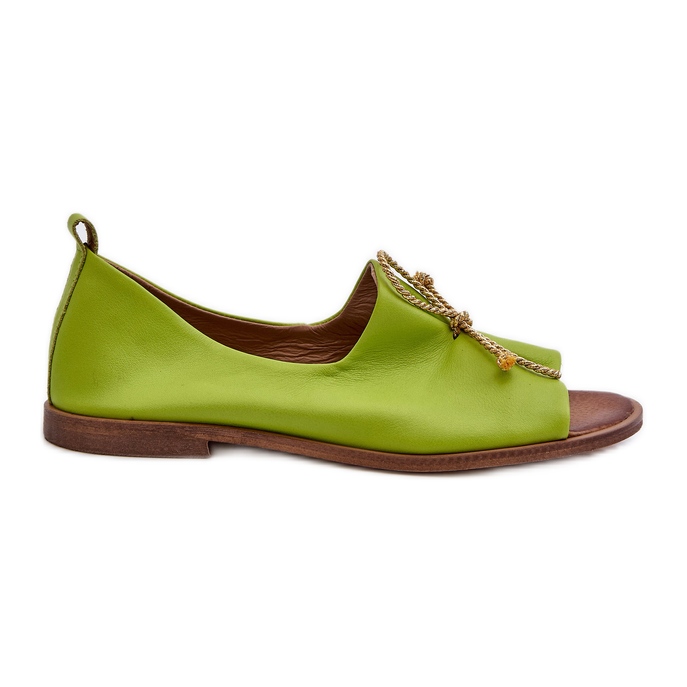 Balerini din piele Zazoo 2660, lime verde Balerini din piele Zazoo 2660, lime verde