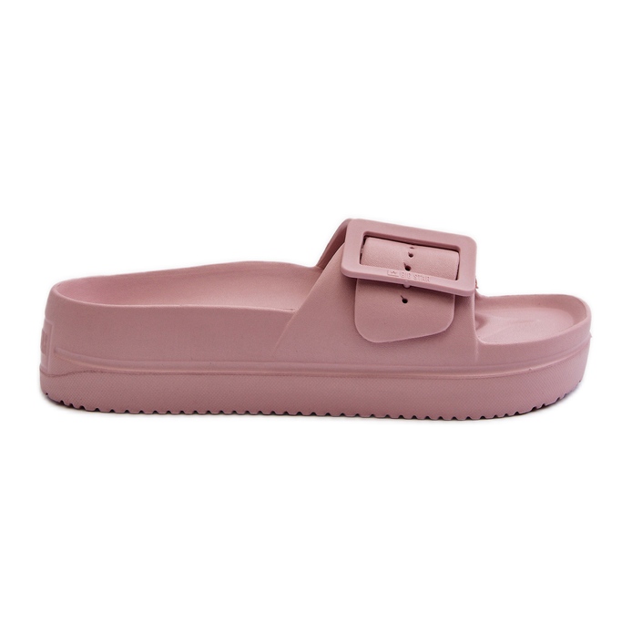 Flip-flops de damă din spumă pe platformă cu cataramă Big Star NN274A663 roz