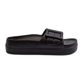 Flip-flops de damă cu spumă pe platformă cu cataramă Big Star NN274A662 negru