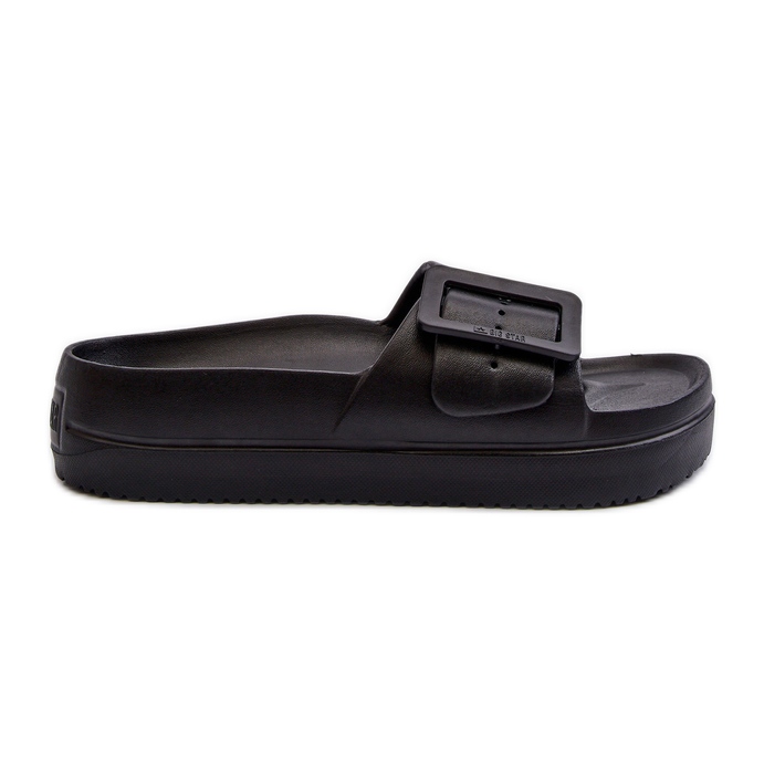 Flip-flops de damă cu spumă pe platformă cu cataramă Big Star NN274A662 negru Flip-flops de damă cu spumă pe platformă cu cataramă Big Star NN274A662 negru