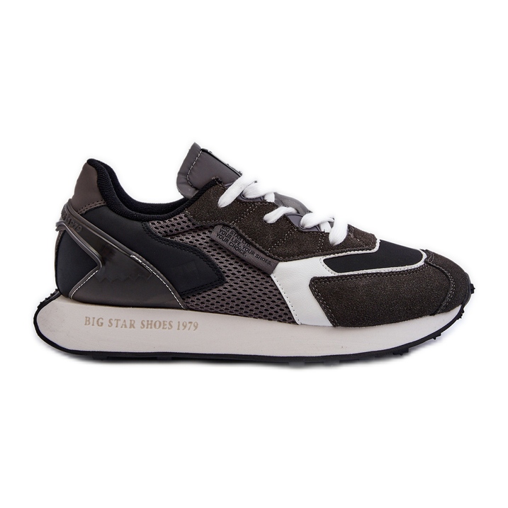 Pantofi sport pentru bărbați cu sistem de spumă cu memorie Big Star NN174347 Negri negru