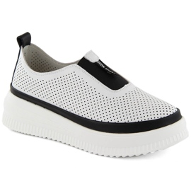 Creepers sport de damă din piele, alb Artiker 54C1704 Creepers sport de damă din piele, alb Artiker 54C1704