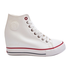 Cross Jeans Pantofi de damă cu pană Jeans încrucișați NN2R4004 Alb