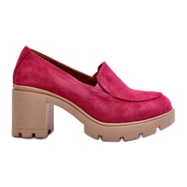 Pantofi de damă din piele ecologică cu toc înalt și platformă Fuchsia Arablosa roz Pantofi de damă din piele ecologică cu toc înalt și platformă Fuchsia Arablosa roz