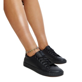 News Tenisi negri din piele ecologică Luz negru