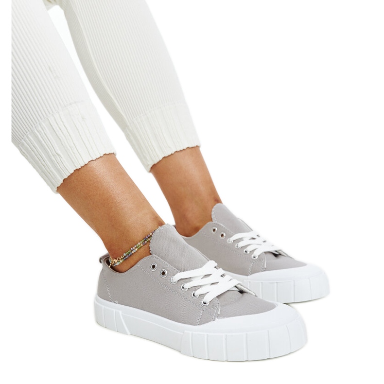 Tenisi gri din stofa marca Eduard Tenisi gri din stofa marca Eduard