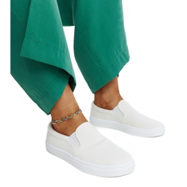 Adidași din material alb de la Suraya