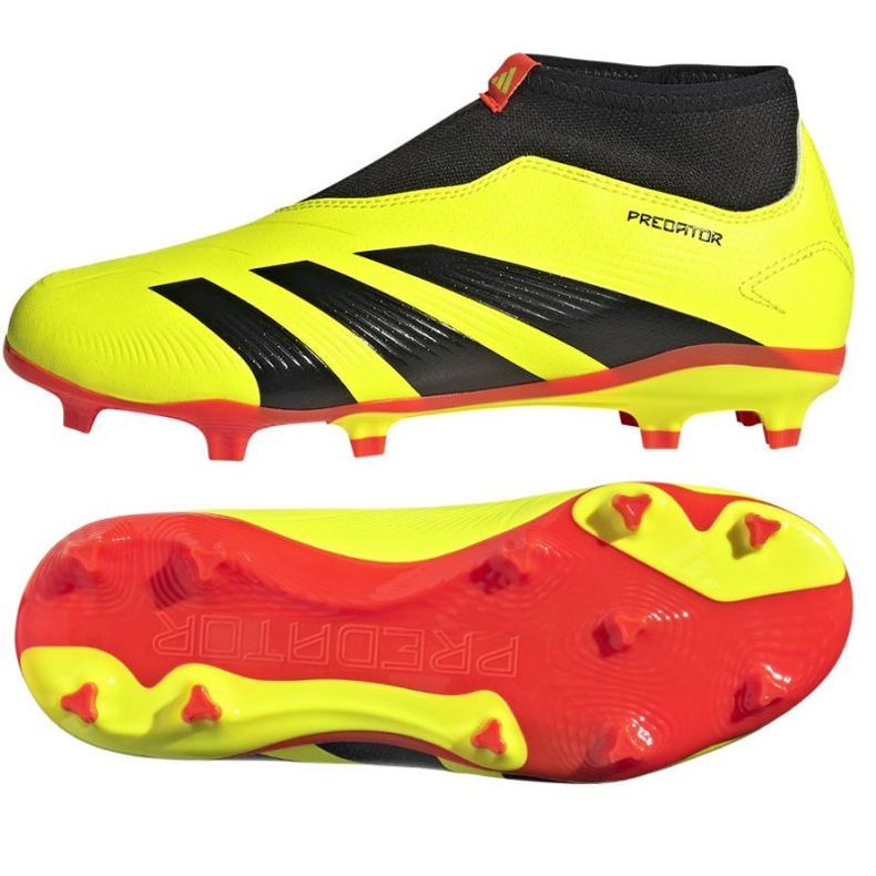 Pantofi de fotbal Adidas Predator League Ll Fg Jr IG7755 galben