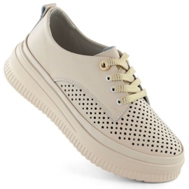 Pantofi ajurati Artiker W 54C1707 HBH70A bej
