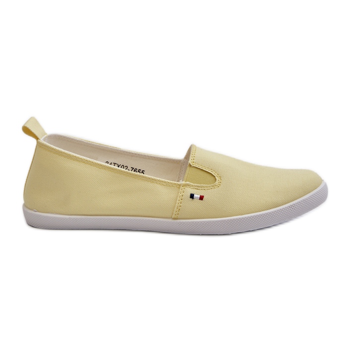Tenisi Slip-On de damă. Tenisi galbeni Adrancia