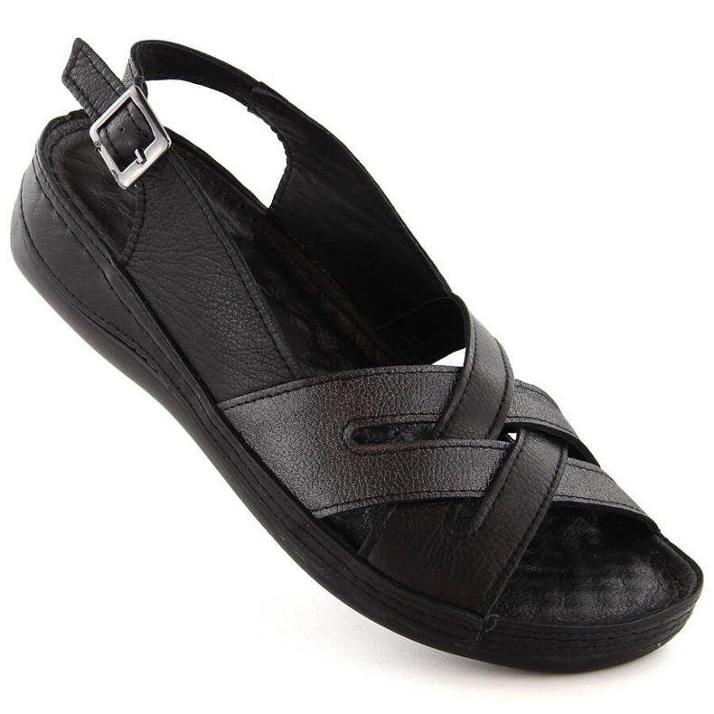 Sandale de dama negre din piele T.Sokolski L24-159 negru
