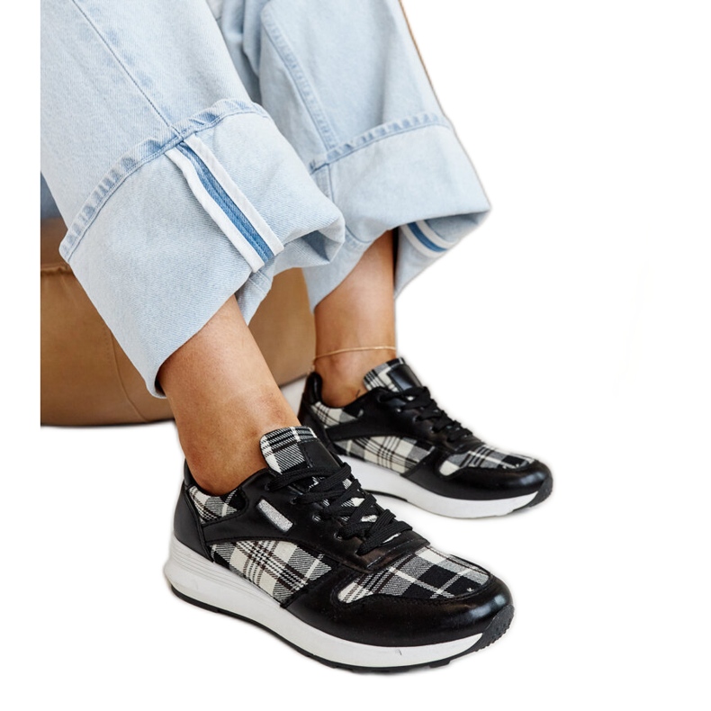 Pantofi din piele neagră cu cataramă decorativă negru Pantofi din piele neagră cu cataramă decorativă negru