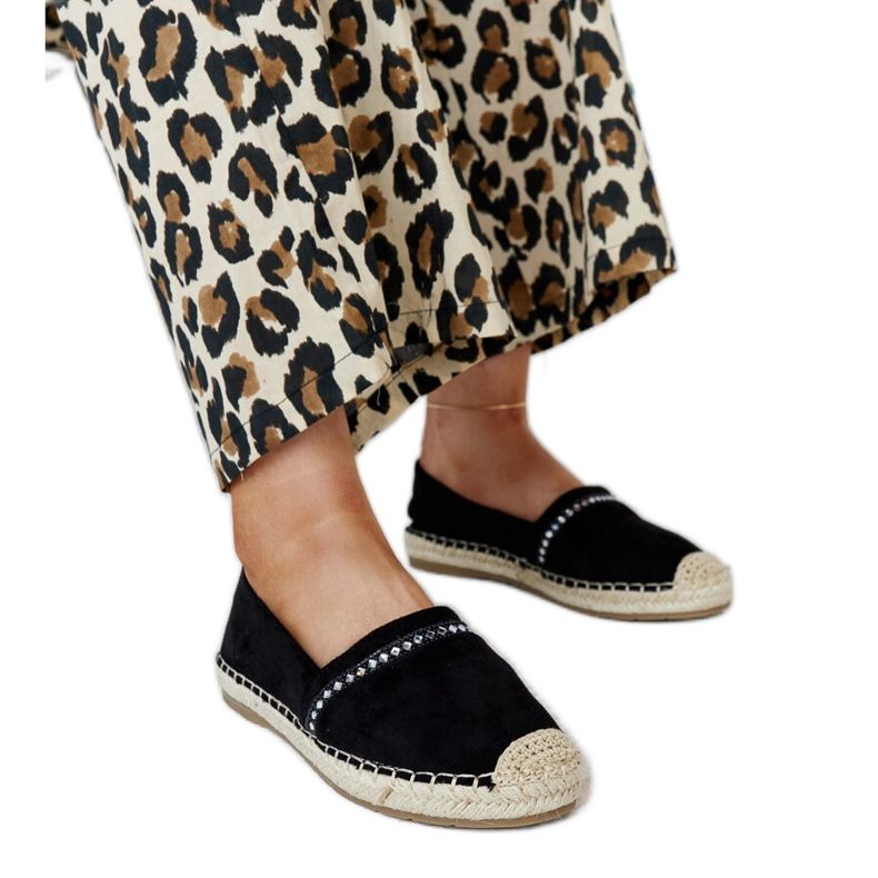 Espadrile negre cu strasuri Abia negru
