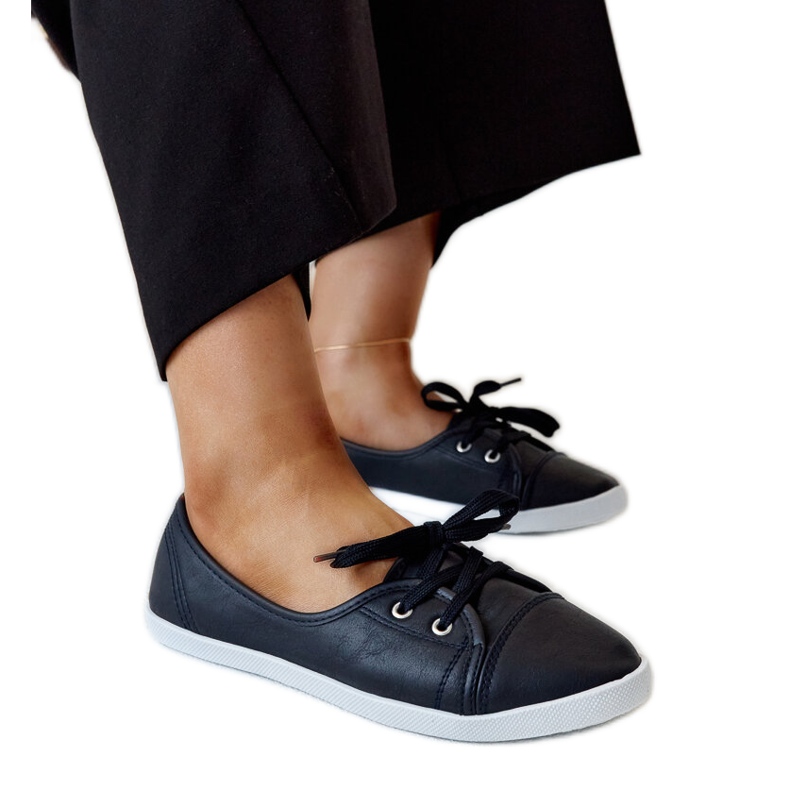 Tenisi slip-on bleumarin din piele ecologică Knudsen albastru