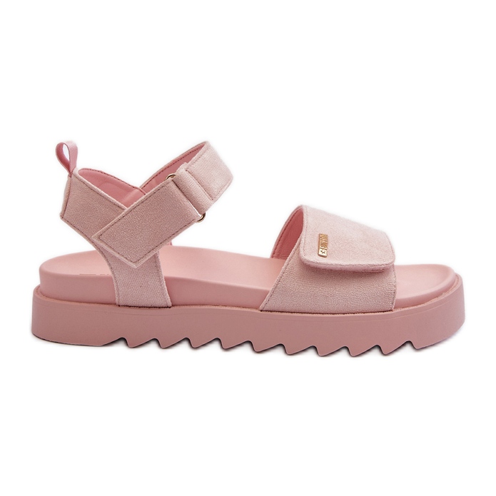 Sandale de piele intoarsa pentru dama pe platforma Big Star NN274701 Roz