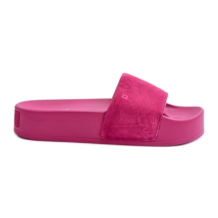 Sandale de damă din piele intoarsa pe platforma Big Star NN274A672 Fuchsia roz