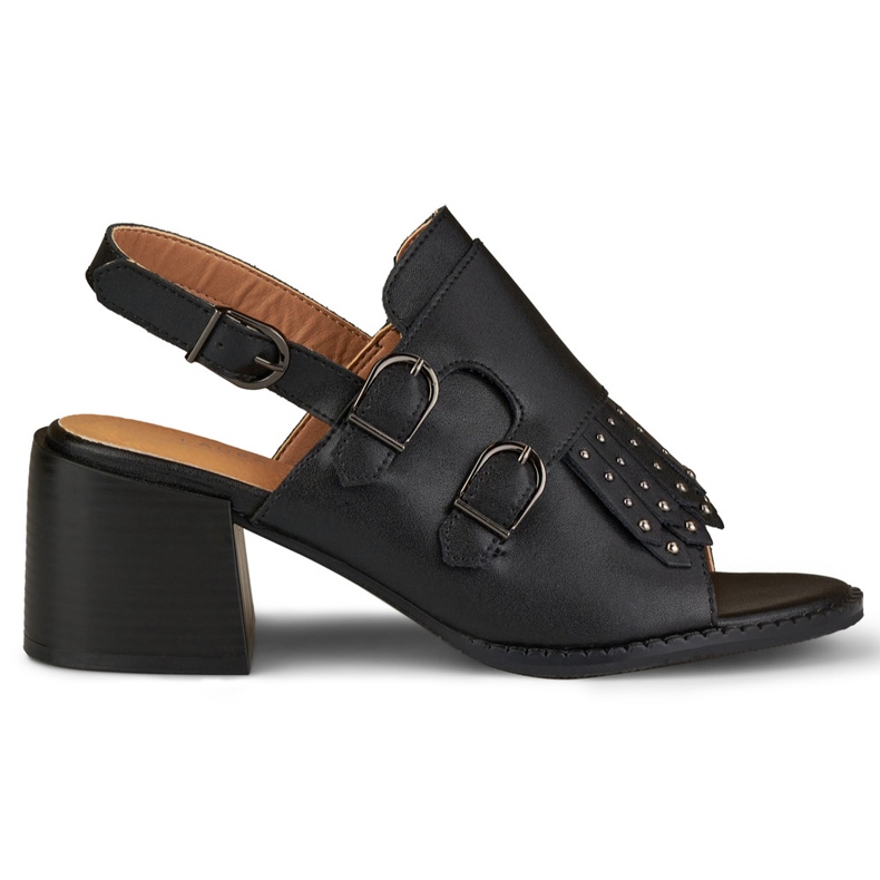 La.Fi Sandale negre cu crampoane negru La.Fi Sandale negre cu crampoane negru