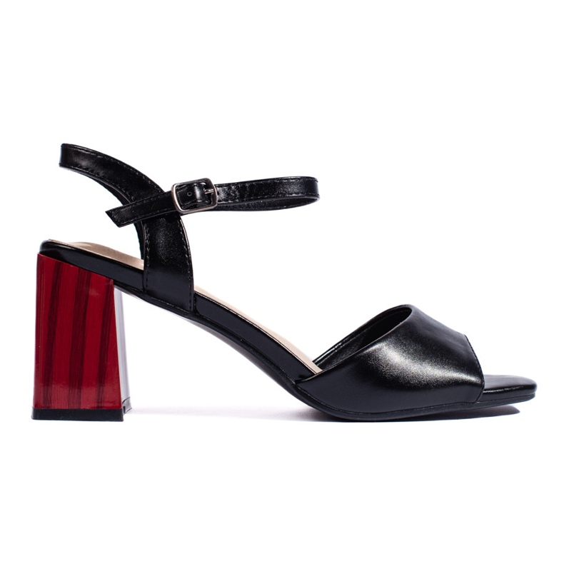 Goodin Sandale de dama elegante negre cu toc inalt negru