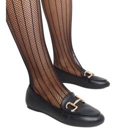 Mocasini negri cu cataramă Tanja negru