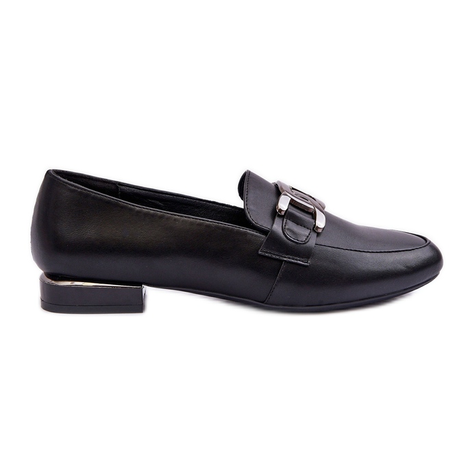 Sergio Leone Mocasini De Dama Cu Decorat Camilena Neagra negru