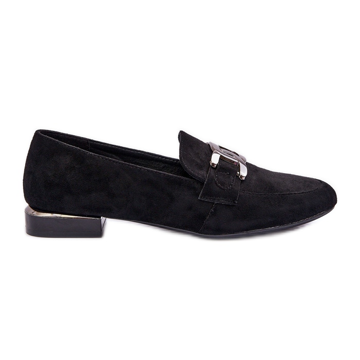 Sergio Leone Mocasini De Dama Cu Decorat Camilena Neagra - Capriete negru