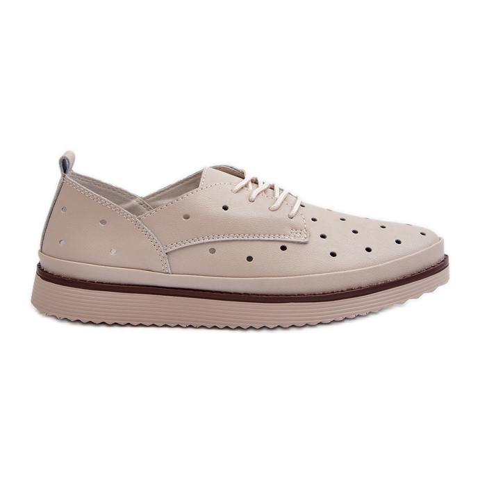 Pantofi din piele de damă bej S.Barski LR182 Pantofi din piele de damă bej S.Barski LR182