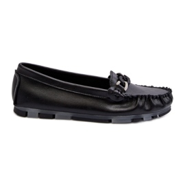 Mocasini De Dama Piele Cu Decorat Negru S.Barski LR339 Mocasini De Dama Piele Cu Decorat Negru S.Barski LR339