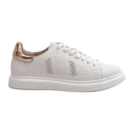 Pantofi de damă din piele ușoară alb S.Barski LR760 Pantofi de damă din piele ușoară alb S.Barski LR760