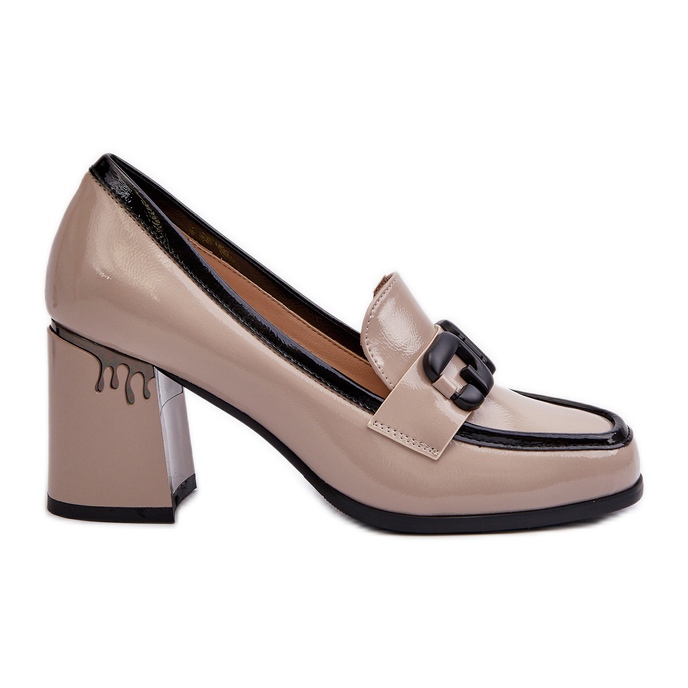 S.Barski Pompi de damă cu toc înalt bej patentat D&A MR38-973 S.Barski Pompi de damă cu toc înalt bej patentat D&A MR38-973
