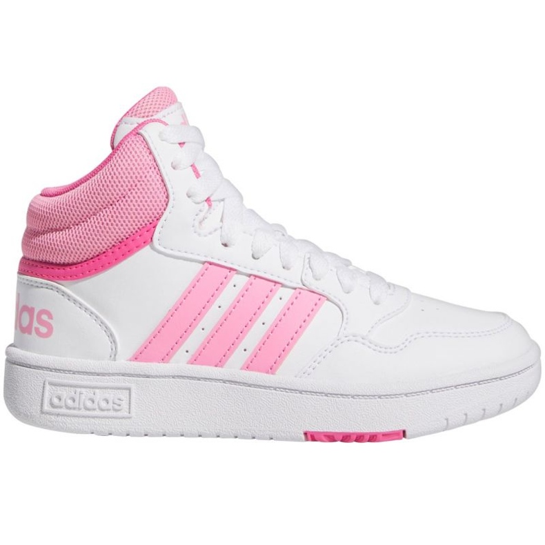 Pantofi Adidas Hoops 3.0 Mid K IG3716 alb