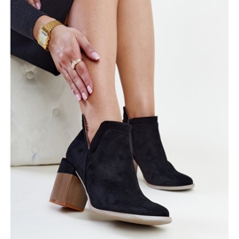 Cizme negre izolatoare asimetrice cu bloc Vanja negru