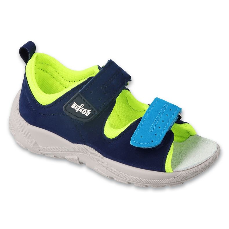 Sandale copii Befado bleumarin/galben neon 721P008 albastru Sandale copii Befado bleumarin/galben neon 721P008 albastru
