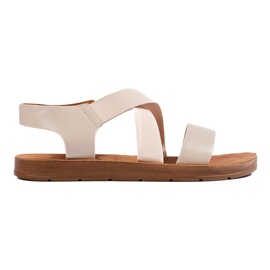 Sandale slip-on dama bej