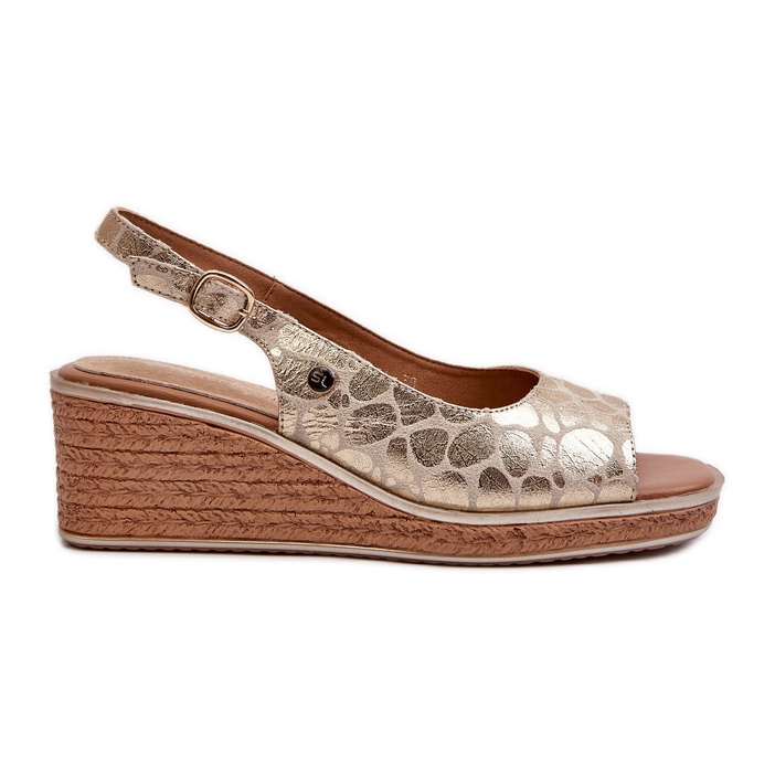 Sandale cu pană pentru femei Sergio Leone SK301 Aur de aur