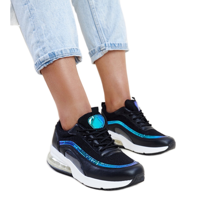 Adidași negri cu hologramă Jelek negru