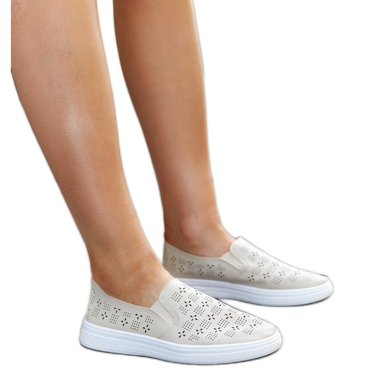 Tenisi bej Hilal cu slip-on