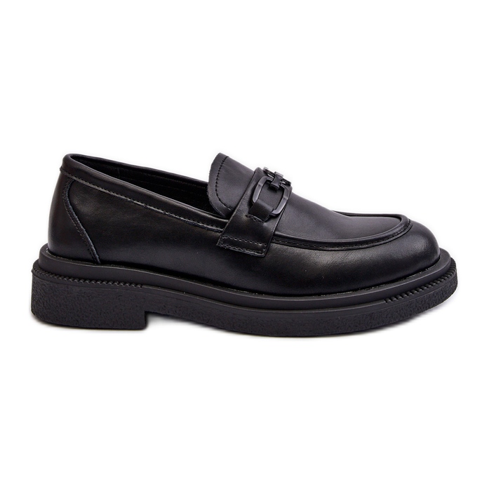 Mocasini de dama din piele neagra Keelana negru