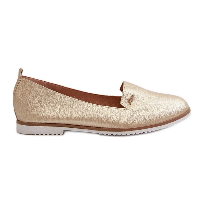 Mocasini plat dama Gold Enzla de aur