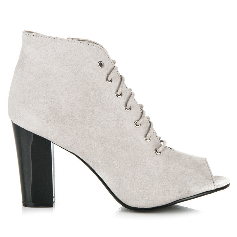 Vinceza Cizme legate cu vârful deschis gri