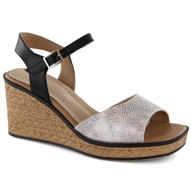 Sandale de damă cu pană argintii Sergio Leone SK229 Sandale de damă cu pană argintii Sergio Leone SK229