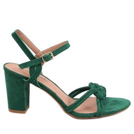Sandale cu toc Hally Green verde