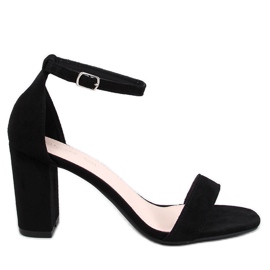Monner Sandale negre cu toc inalt negru Monner Sandale negre cu toc inalt negru