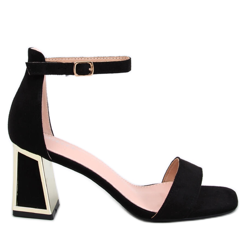 Auguste Sandale negre cu toc negru Auguste Sandale negre cu toc negru