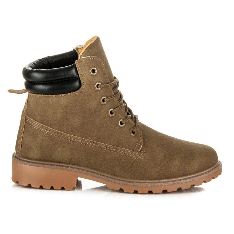 Seastar Cizme de damă Trappers maro verde Seastar Cizme de damă Trappers maro verde