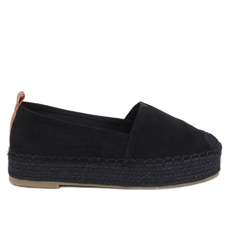 Espadrile Poulain Black cu talpa groasa negru