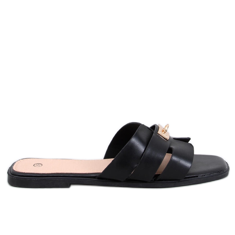 Flip-flops de damă Daudi Black negru
