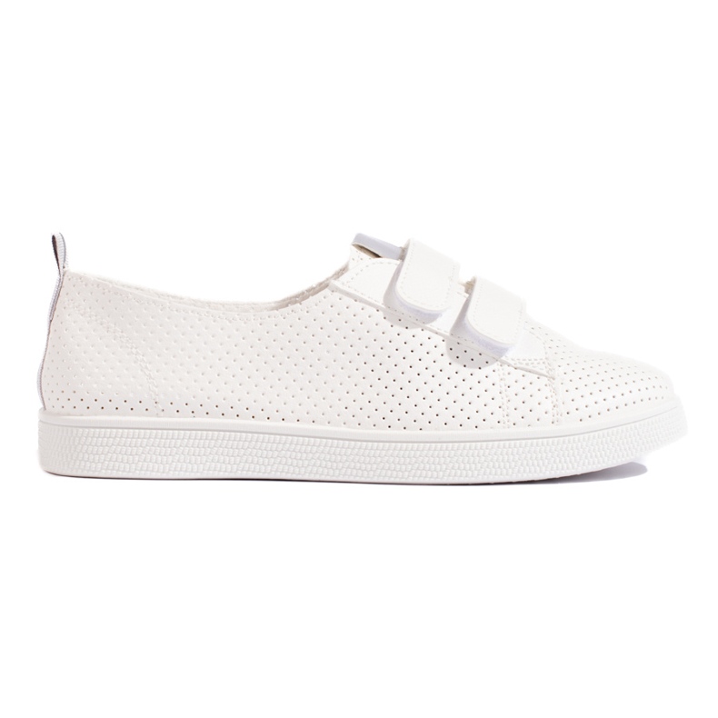 Adidasi albi de dama cu Velcro