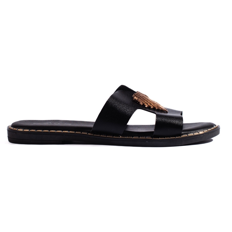 Flip-flops negri plate pentru damă negru