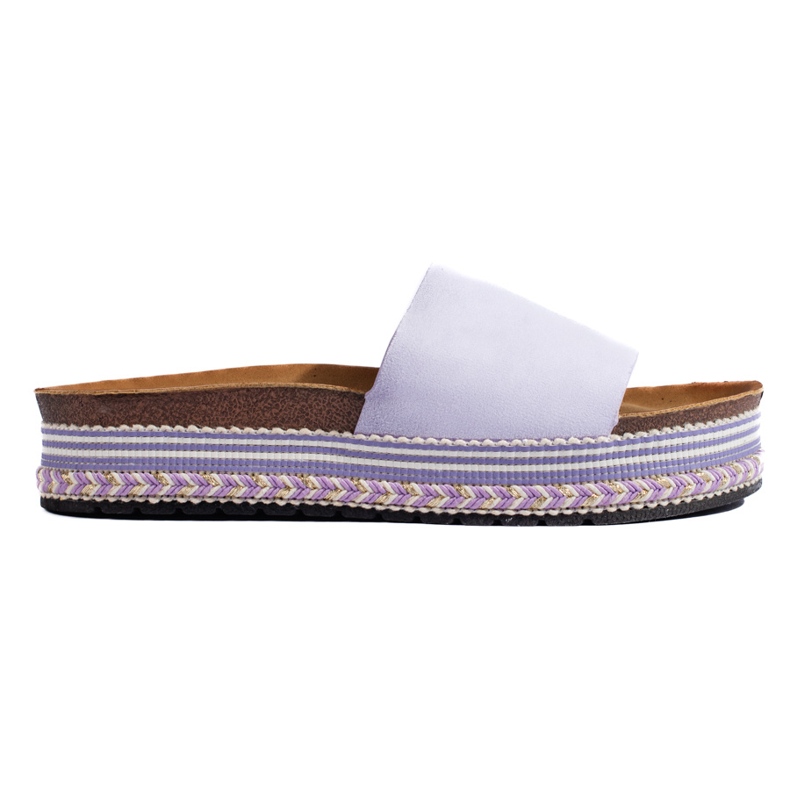 Flip-flops de damă violet cu platformă