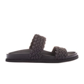 Marco Shoes Nu scanați șlapi negru Marco Shoes Nu scanați șlapi negru